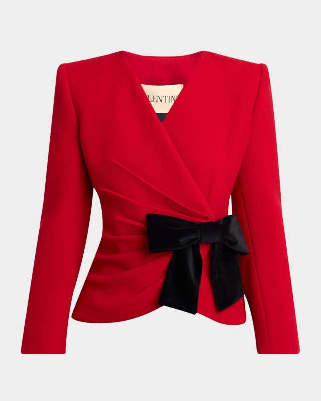 Bow Wrap Blazer Jacket